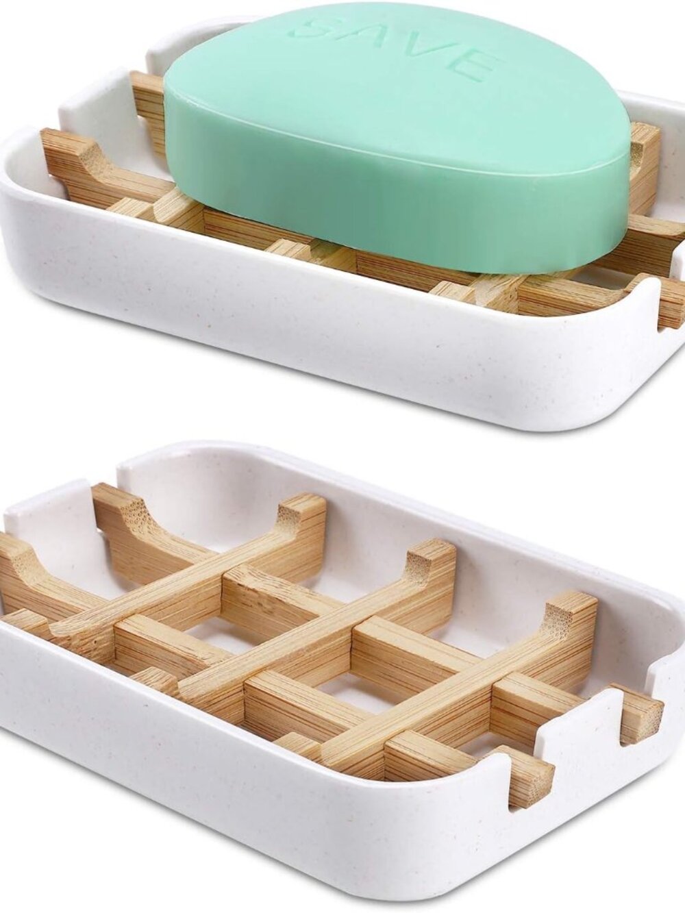 Bamboo Wooden Soap Dishes for Bathroom Bar Soap Holder Shower Soap Holder Sink D